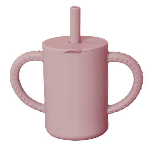 Silicone Straw Cup w/ Textured Handle