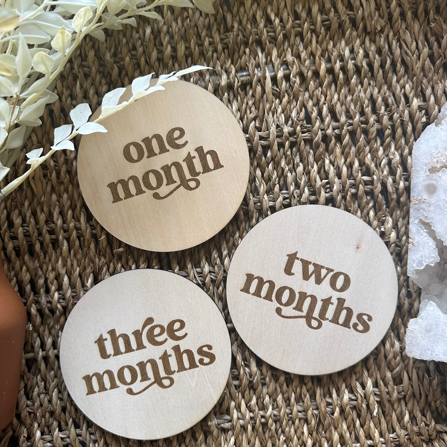 Retro Wood Milestone Card Set