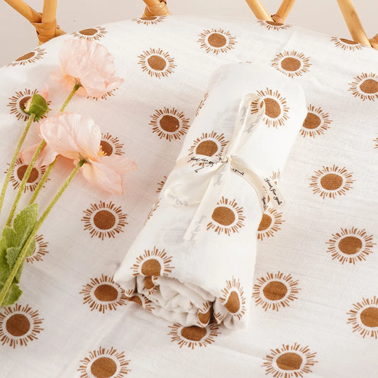 Boho Sun Printed Muslin Swaddle