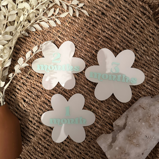 Teal Daisy Milestone Card Set