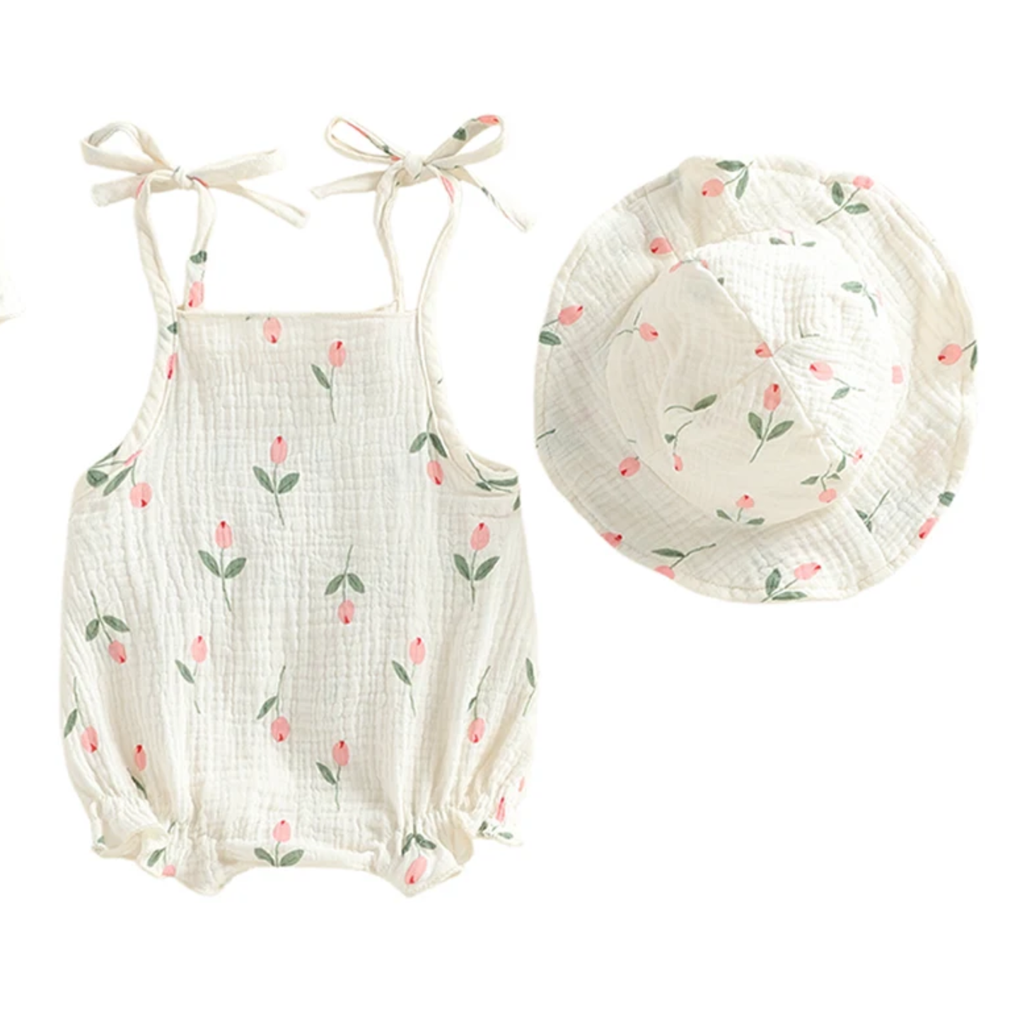 Tulip Print Bubble Romper