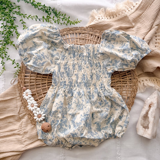 Floral Toile Bubble Romper