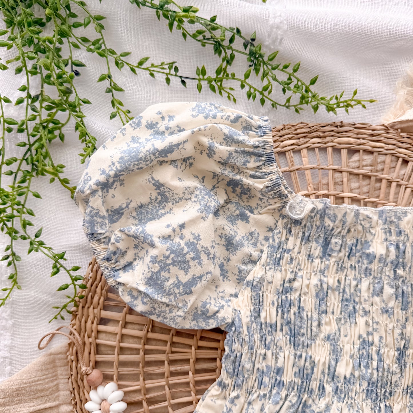 Floral Toile Bubble Romper