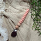 Flat Silicone & Wood Pacifier Clip