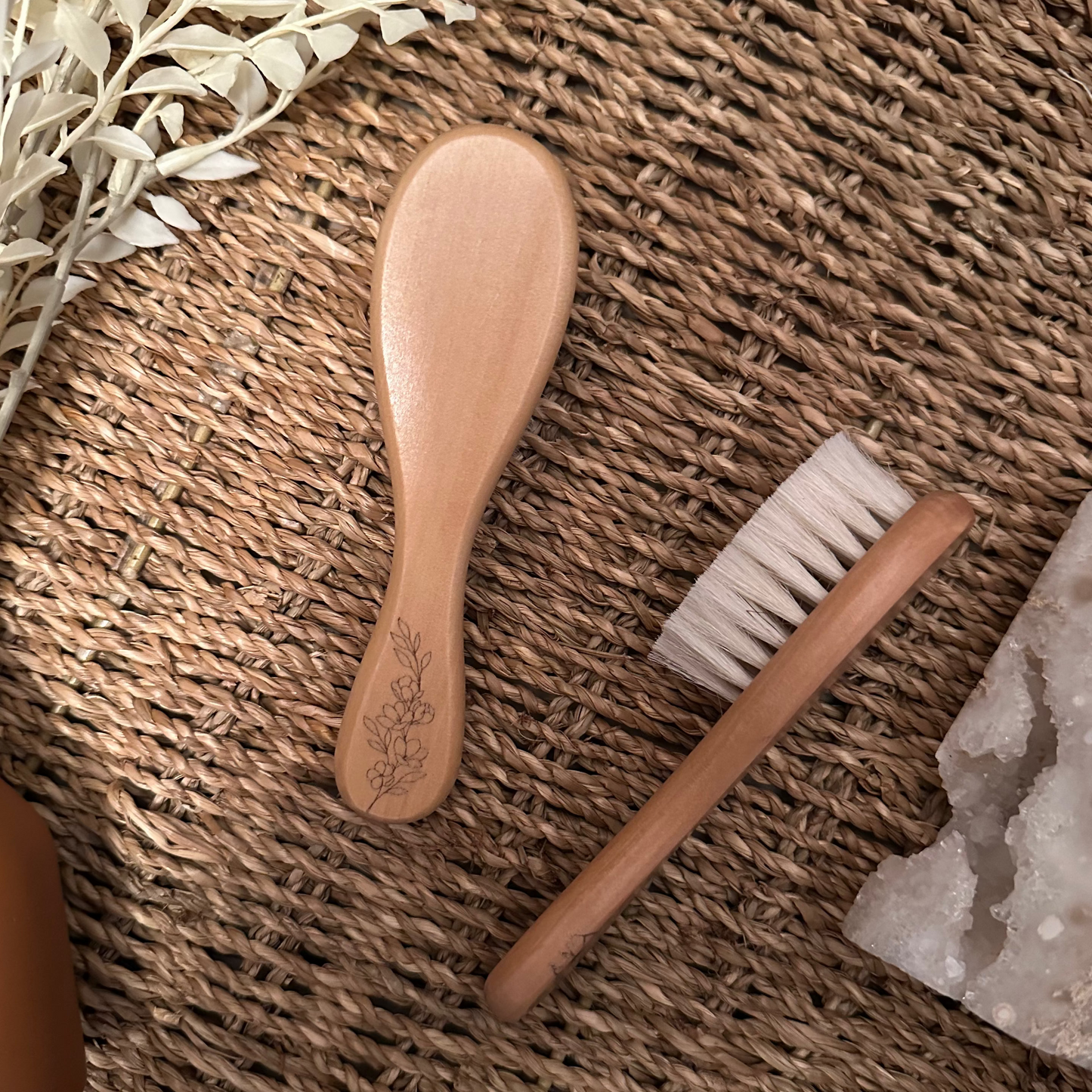 Floral Engraved Baby Brush
