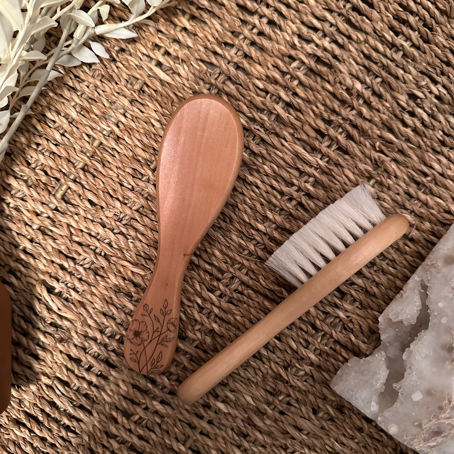 Floral Engraved Baby Brush