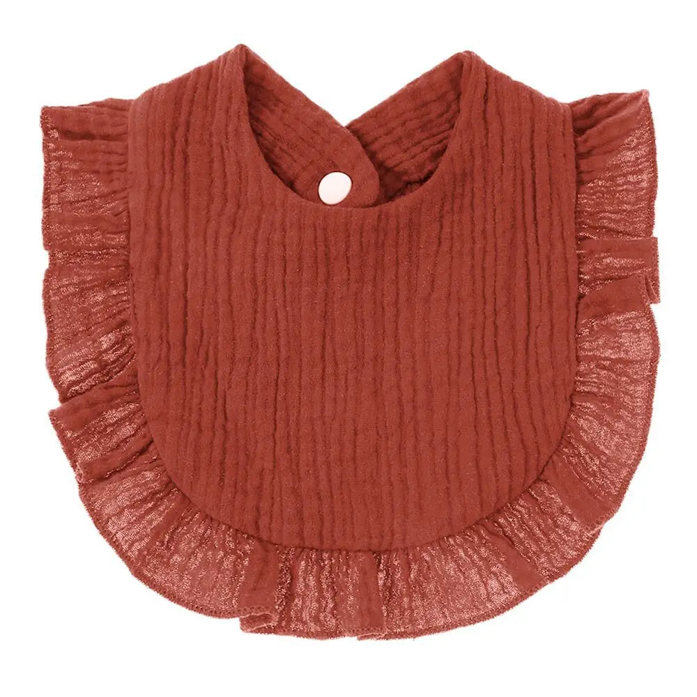 Solid Ruffle Trimmed Bib