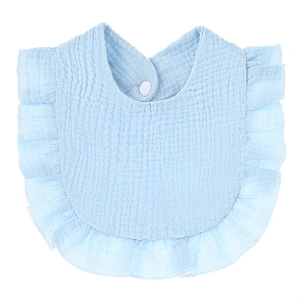 Solid Ruffle Trimmed Bib
