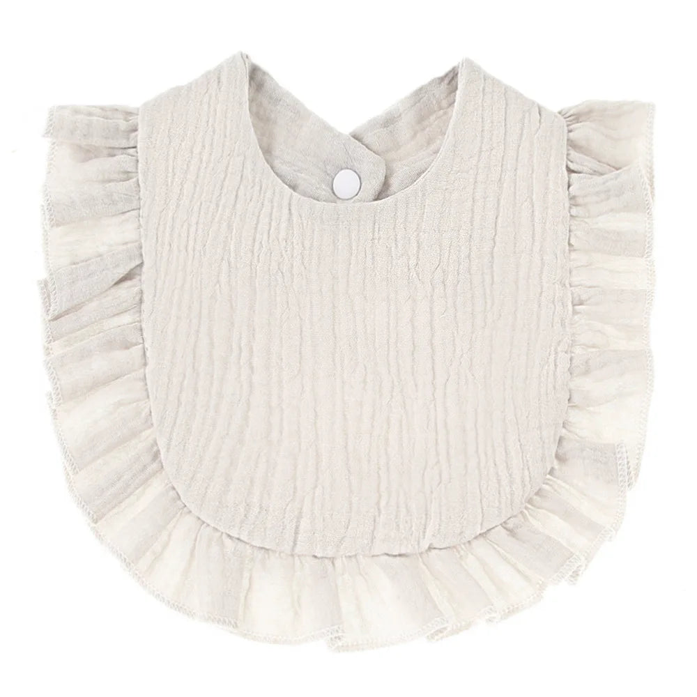 Solid Ruffle Trimmed Bib
