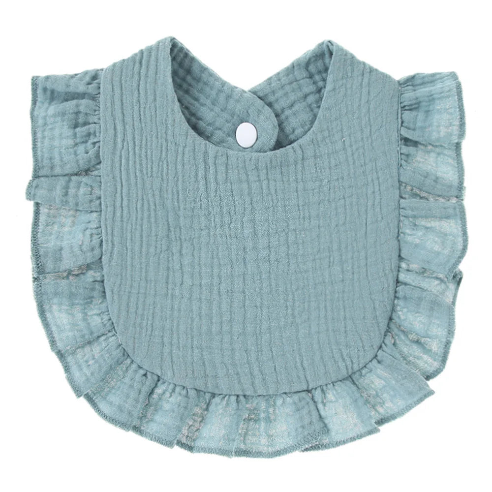 Solid Ruffle Trimmed Bib