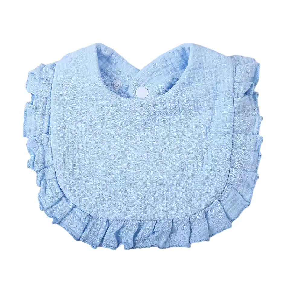 Solid Ruffle Trimmed Bib