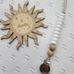 Flat Silicone & Wood Pacifier Clip