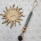 Flat Silicone & Wood Pacifier Clip