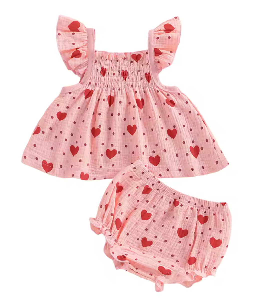 Flutter Sleeve Romper Set