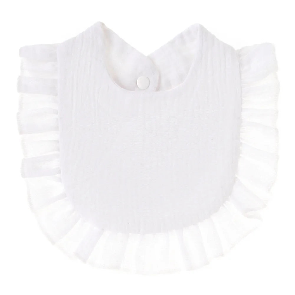 Solid Ruffle Trimmed Bib