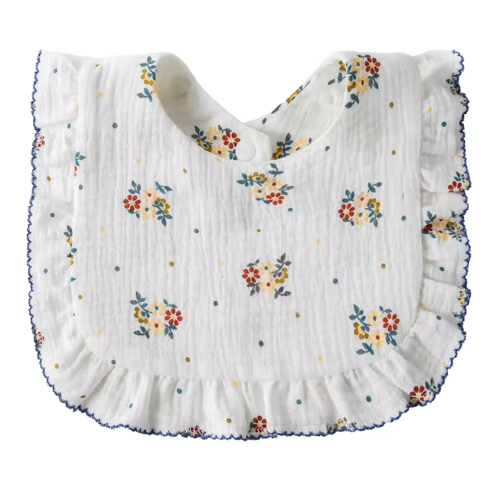 Oversized Printed Ruffle Bib