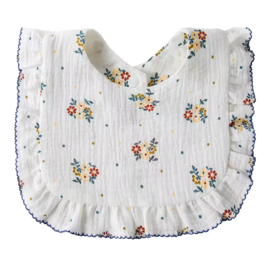 Oversized Printed Ruffle Bib