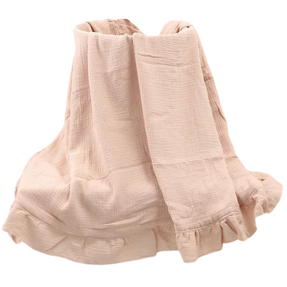 Solid Ruffle Blanket