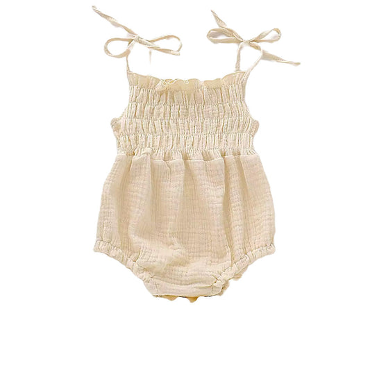 Elaine Cream Tie Romper